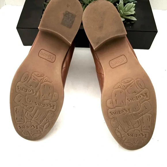 WOMENS KORKS KORK-EASE LEATHER ANKLE BOOTS COGNAC BROWN  SZ 9.5 - Picture 8 of 14